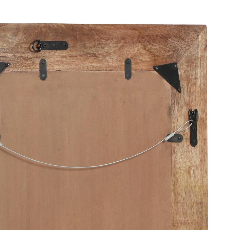 Ridgeway Boho Handcrafted Rectangular Mango Wood Wall Mirror by Christopher Knight Home - 24.00" L x 1.00" W x 36.00" H