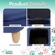 preview thumbnail 5 of 14, Critter Sitters 15-In. Seat Height Denim Blue Triceratops Dino Storage Ottoman, Furniture for Nursery, Bedroom, and Playroom