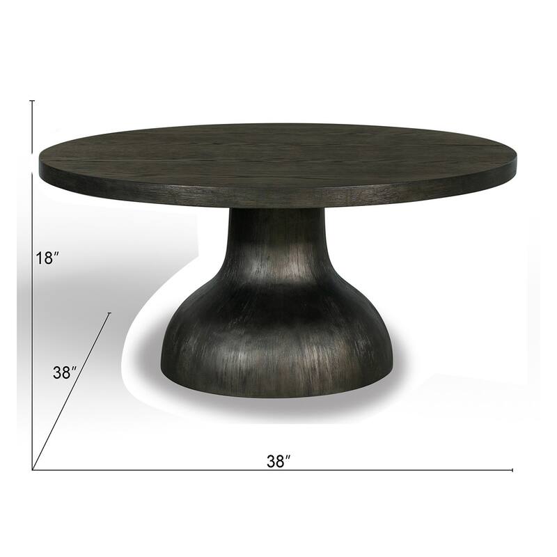 Magnussen Home Bosley Coffee Bean Round Cocktail Table - 38''W x 38''D x 18''H