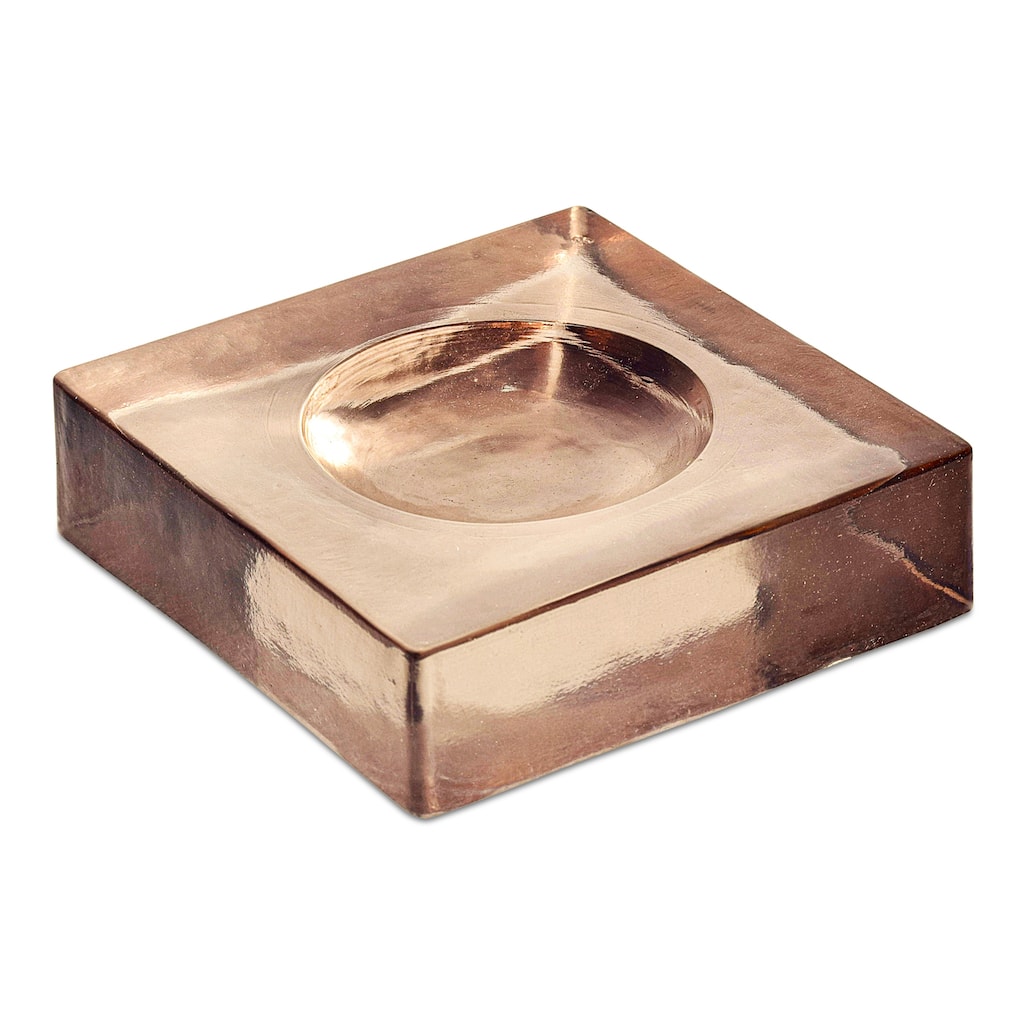 NADAAL STUDIOS Caerys Soft Amber Square Glass Catchall