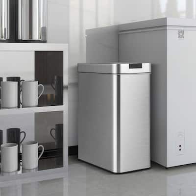 Ultra-thin Kitchen Trash Can w/ Wing Cover Automatic Induction