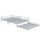 preview thumbnail 27 of 38, Metal Triple Bunk Bed Frame Sturdy Steel Slat Support