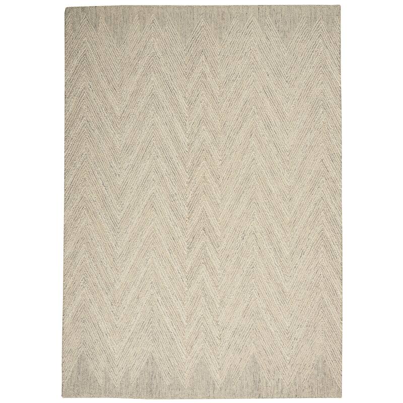 Nourison Linked Chic Modern Tufted Chevron Easy Care Area Rug