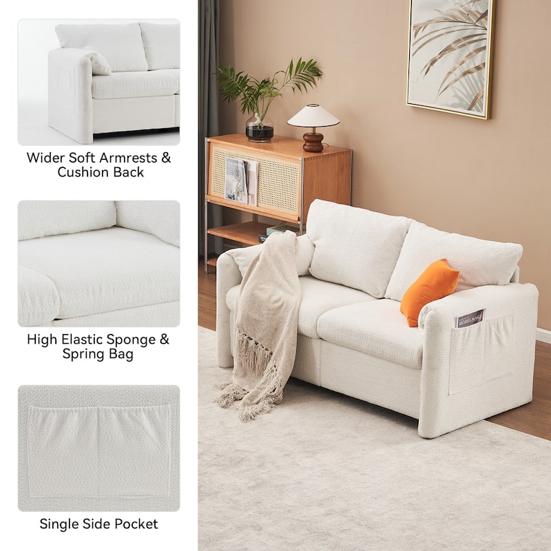 GDFStudio - Chloe Comfy Chenille Sofa Couch - Modern Upholstered Sofa Set