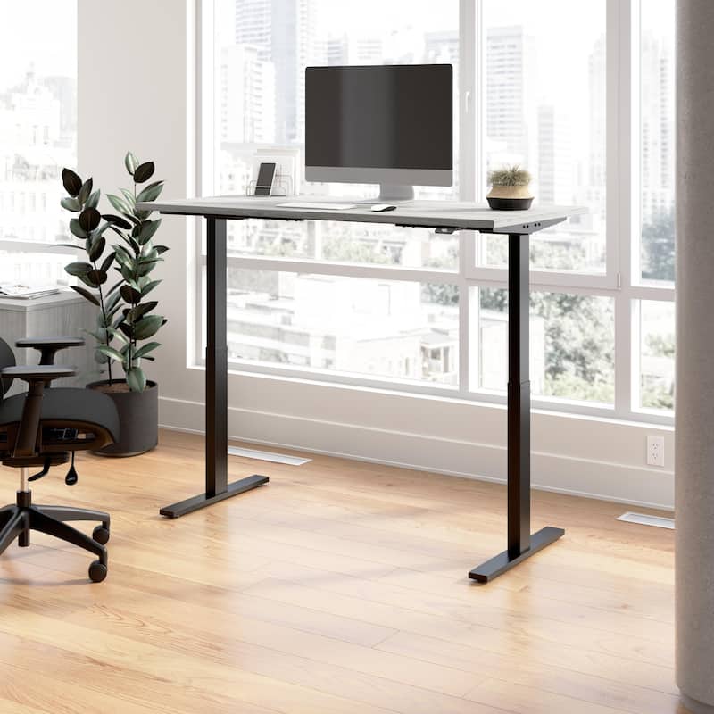 Bush Business Furniture Move 60 Series 60x30 Adjustable Standing Desk - Platinum Gray/Black Powder Coat