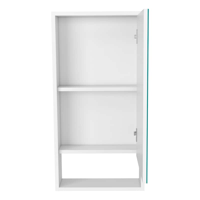 Medicine Cabinet, One External Shelf
