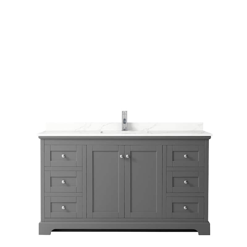 Avery 60-inch Single Vanity, Quartz Top