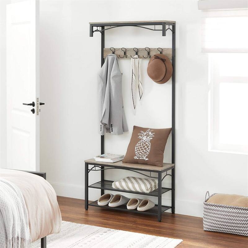 3-Tier Storage Shelf for Entryway Hallway Living Room - 12.6 x 31.5 x 70.3 