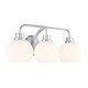 preview thumbnail 8 of 19, Bellevue SHBF93290 3 Light 24" Wide Vanity Light with Opal Glass