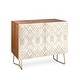 preview thumbnail 8 of 18, Deny Designs Geometric Triangles White Wooden Credenza Cabinet