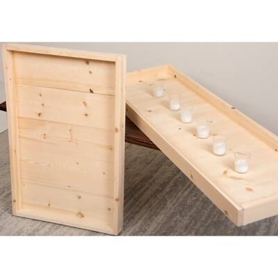 8.5 x 23.5 inch Unfinished Wooden Display Tray - N/A