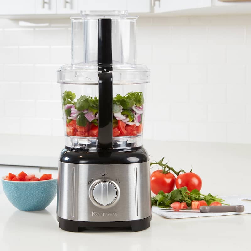Kenmore 11-Cup Food Processor and Vegetable Chopper, Black & Silver
