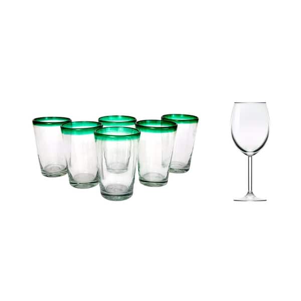 https://ak1.ostkcdn.com/images/products/is/images/direct/38295c55b29e8e55f427b6c435cec92bacf490ac/Handmade-Blown-Green-Rim-Conical-Drinking-Glasses-Set-of-6-%28MEXICO%29.jpg?impolicy=medium