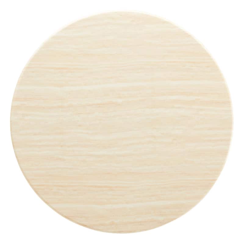 Lippa 48" Round Artificial Travertine Dining Table
