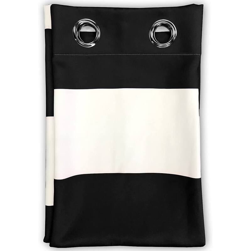 DriftAway Mia Woven Stripe 100% Blackout Thermal Insulated Window Curtain