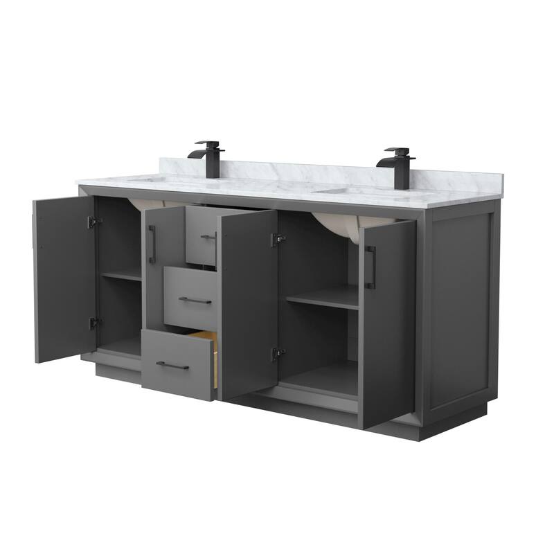 Wyndham Collection WCF414172D-NAT-UNSMXX Strada 72" Free Standing