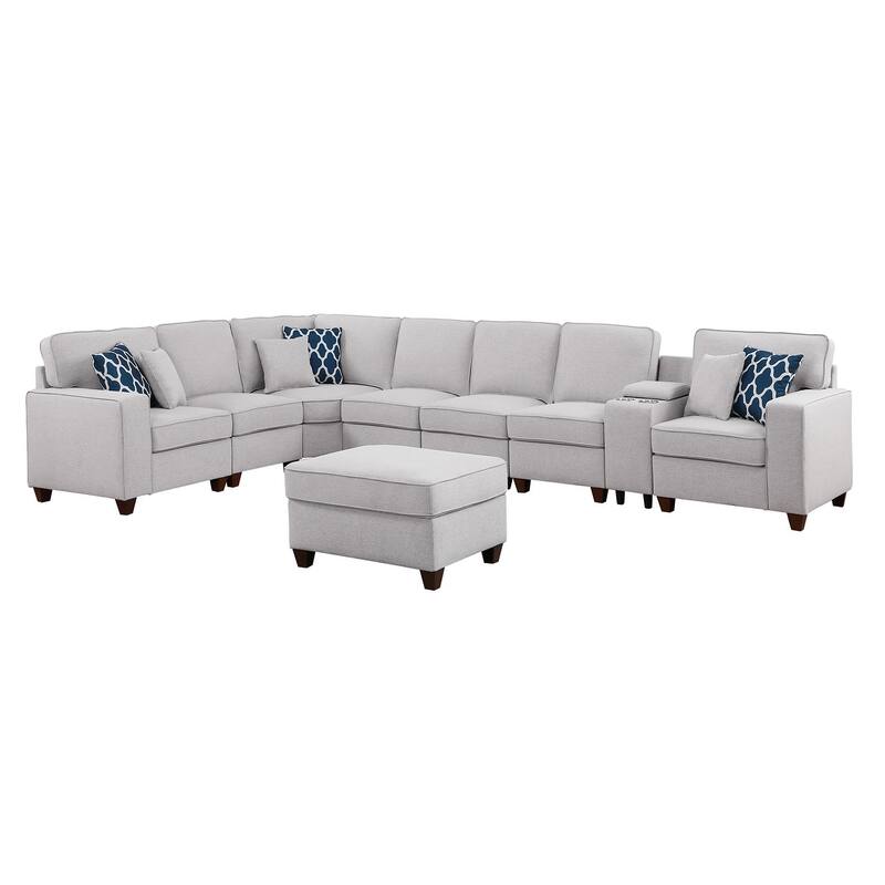 Sectional Sofa with Ottoman