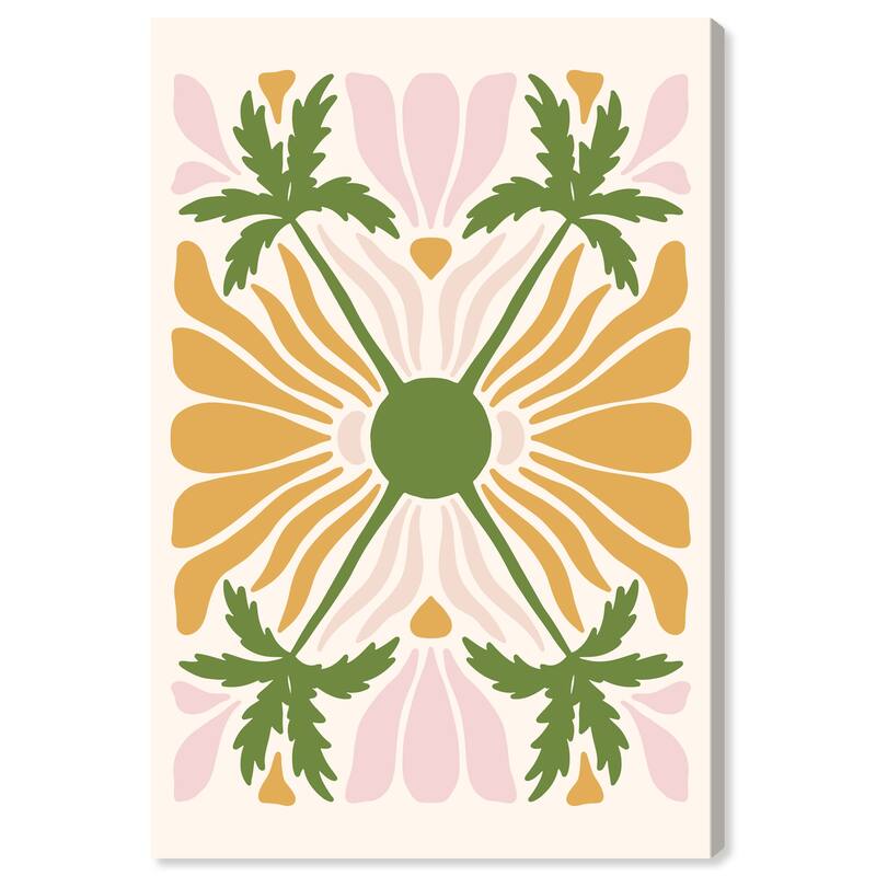 Wynwood Studio Canvas Floral and Botanical Above the Palms Garden Gold and Tropical Wall Art Canvas Print - 30 x 20