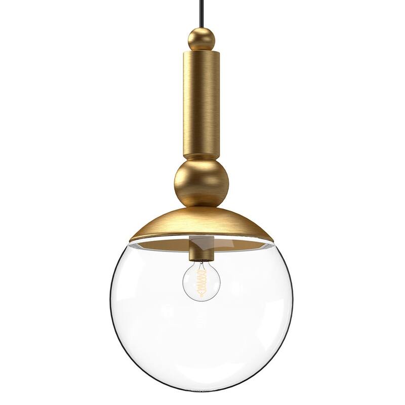 Alora Lighting PD560510CL Delilah 10" Wide Mini Pendant with Clear - Brushed Gold
