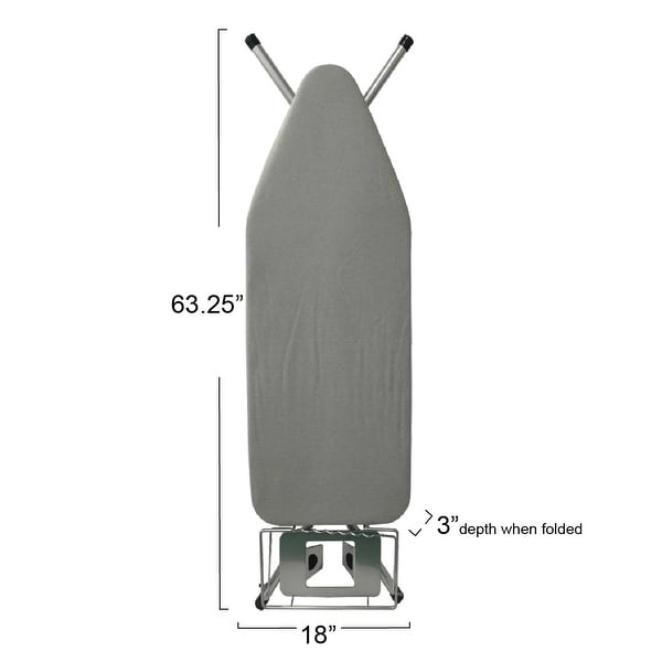 Household Essentials Wide Steel Top Ironing Board with Fixed