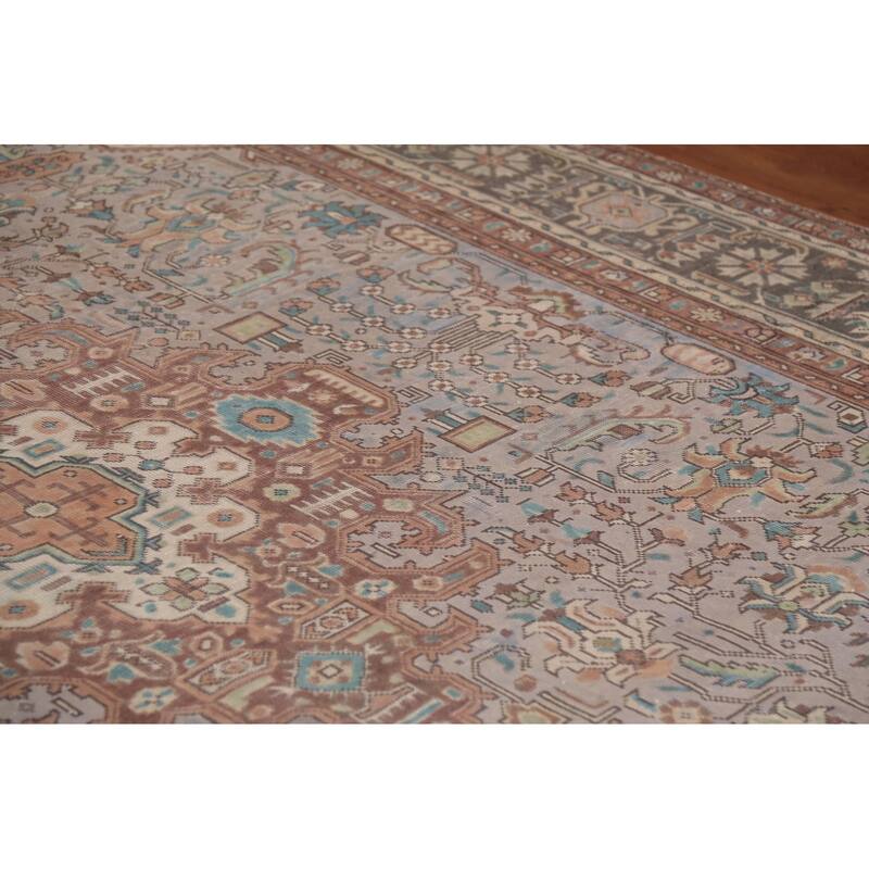Traditional Tabriz Persian Vintage Area Rug Hand-Knotted Wool Carpet - 9'3"x 12'5"