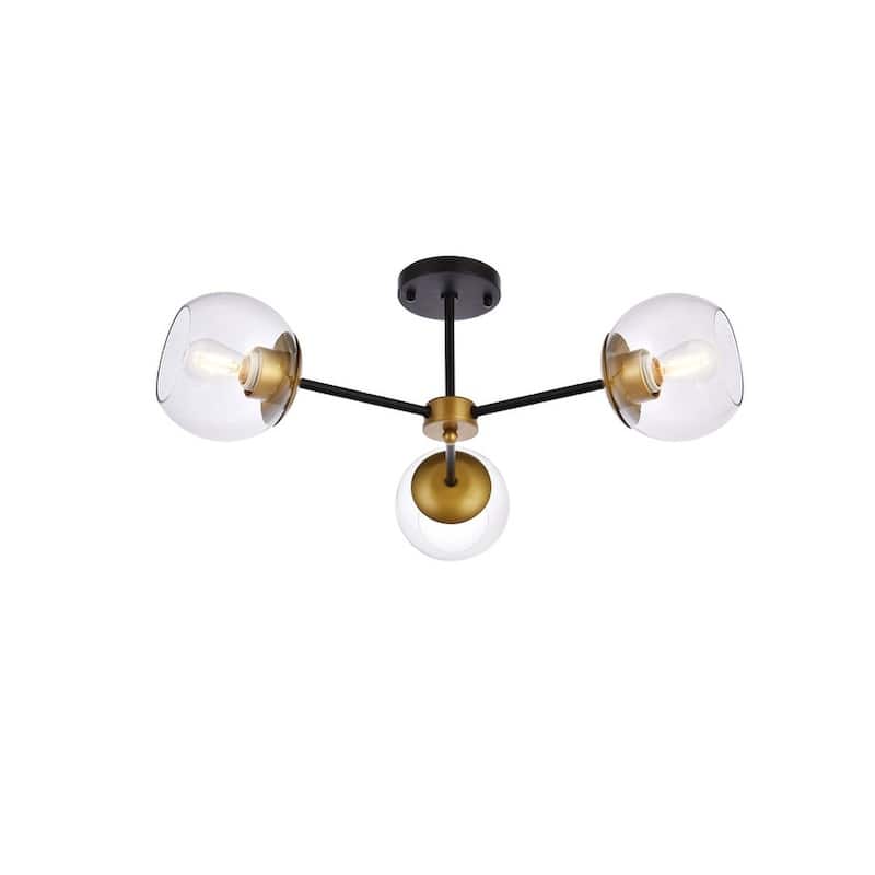 Brooke 26 inch Flush Mount with Clear Shade - N/A