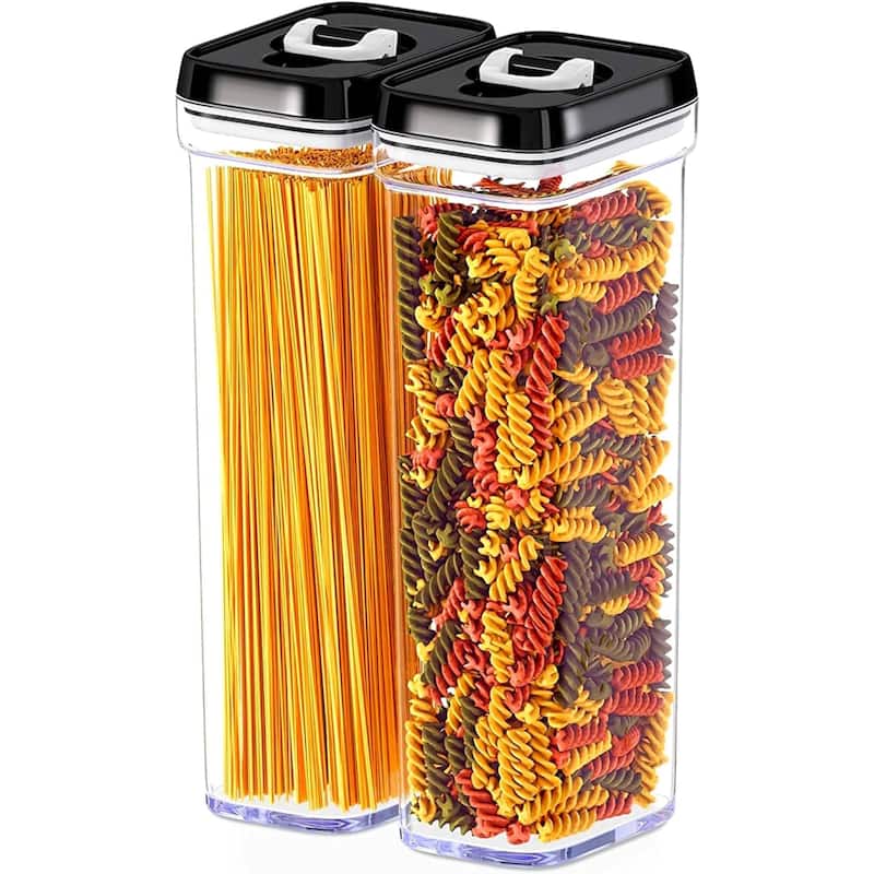 DWËLLZA KITCHEN Pasta Storage Containers for Pantry Airtight - Clear