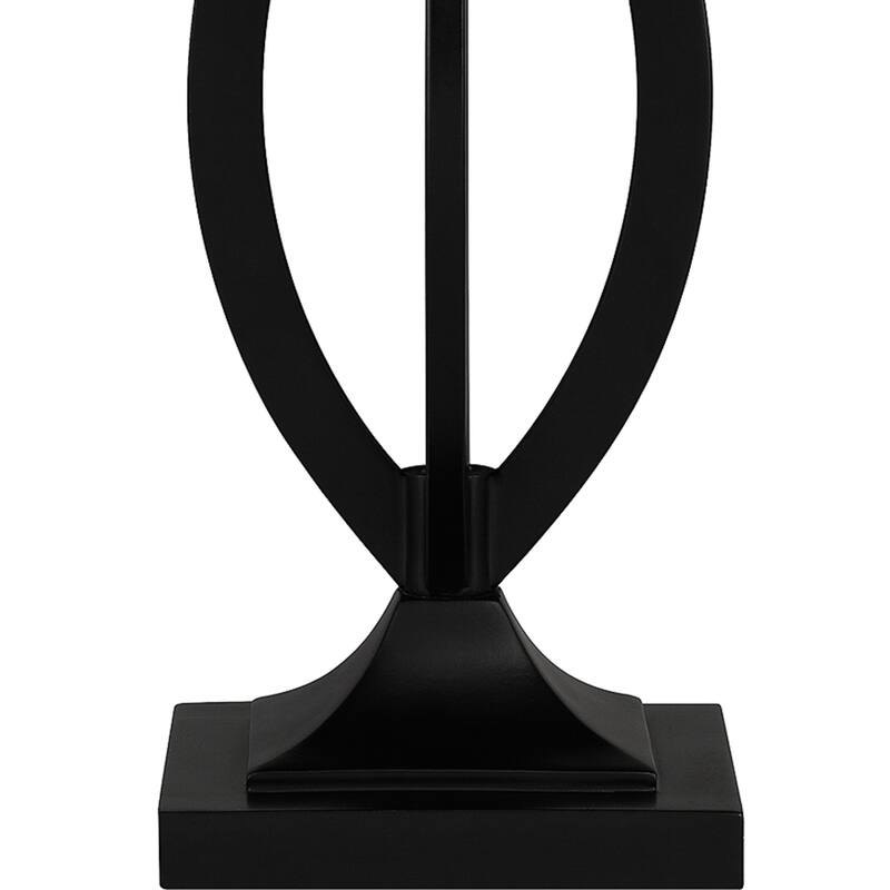 James 2-Light Matte Black Table Lamp