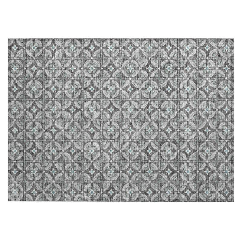 Machine Washable Indoor/ Outdoor Modern Roeland Chantille Rug