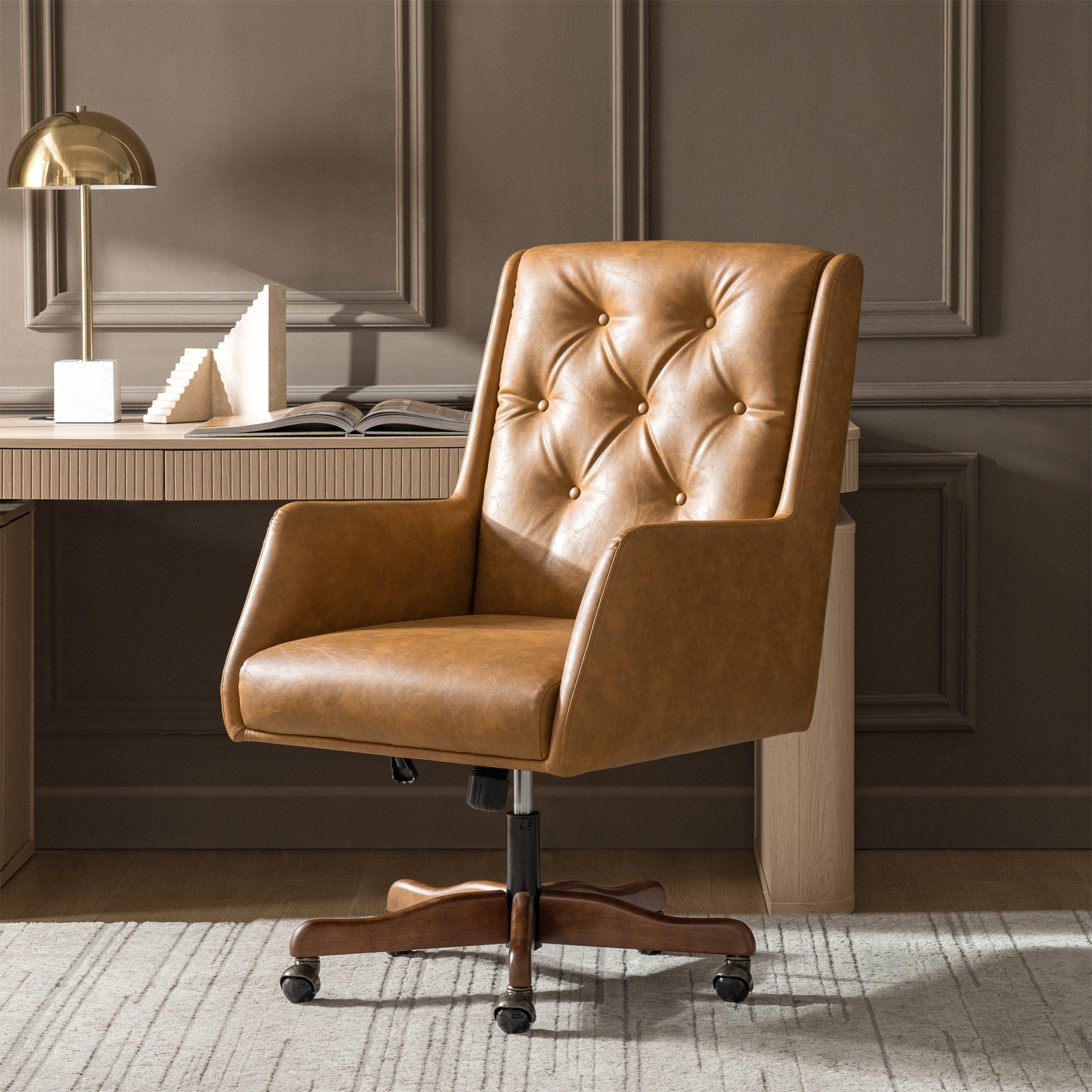 HULALA HOME Kairos Transitional Leather Task Chair