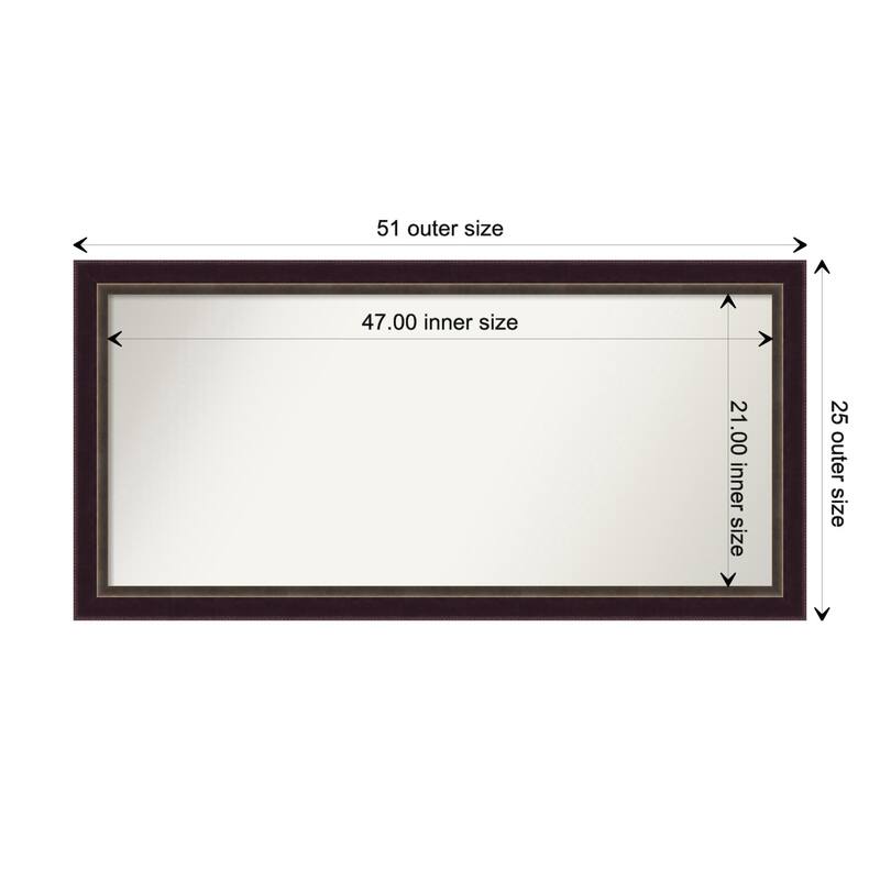 Oversized Wall Mirror Choose Your Custom Size - Signore Bronze Frame