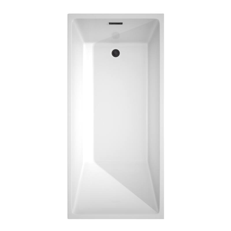 Wyndham Collection Hannah 67" Freestanding Soaking Tub with Tub Filler