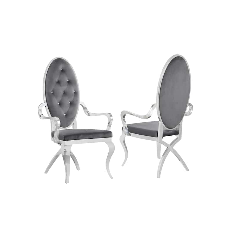 Best Quality Furniture Faux Crystal Arm Chairs