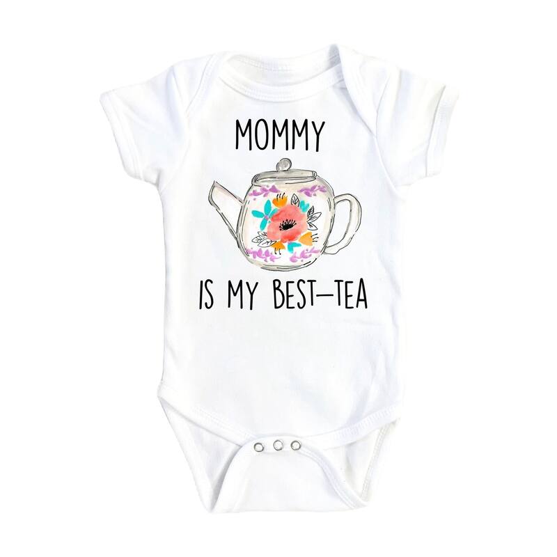 Tea Bestie - Baby Boy Girl Clothes Infant Bodysuit Funny Cute Newborn - White - 6-9M