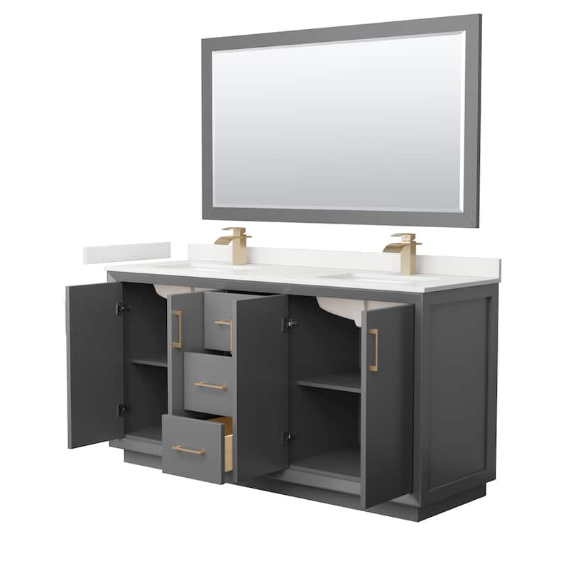 Wyndham Collection WCF414166D-QTZ-UNSM58 Strada 66" Free Standing
