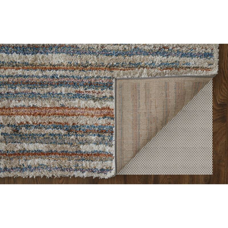 Grand Bazaar Caide Machine Made Stripes Transitional Area Rug - 7'11" x 10'