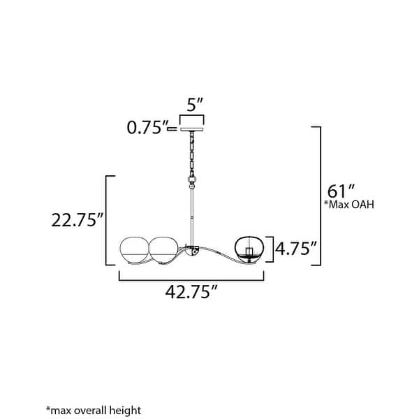 Maxim 24648MR Lucerne 8 Light 43" Wide Chandelier