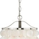 preview thumbnail 2 of 3, Elsa Satin Nickel Coastal Capiz Shell Pendant Ceiling Light - 10.5-in W x 18-in H x 10.5-in D