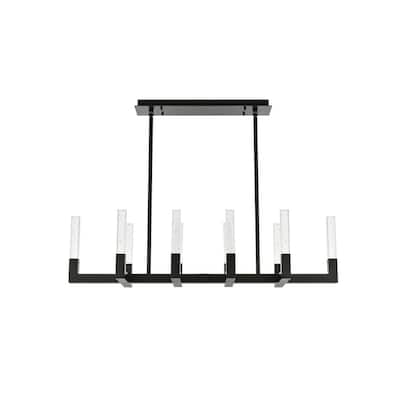 Elegant Lighting 1030G48 Noemi 48" Wide LED Crystal Linear Pendant