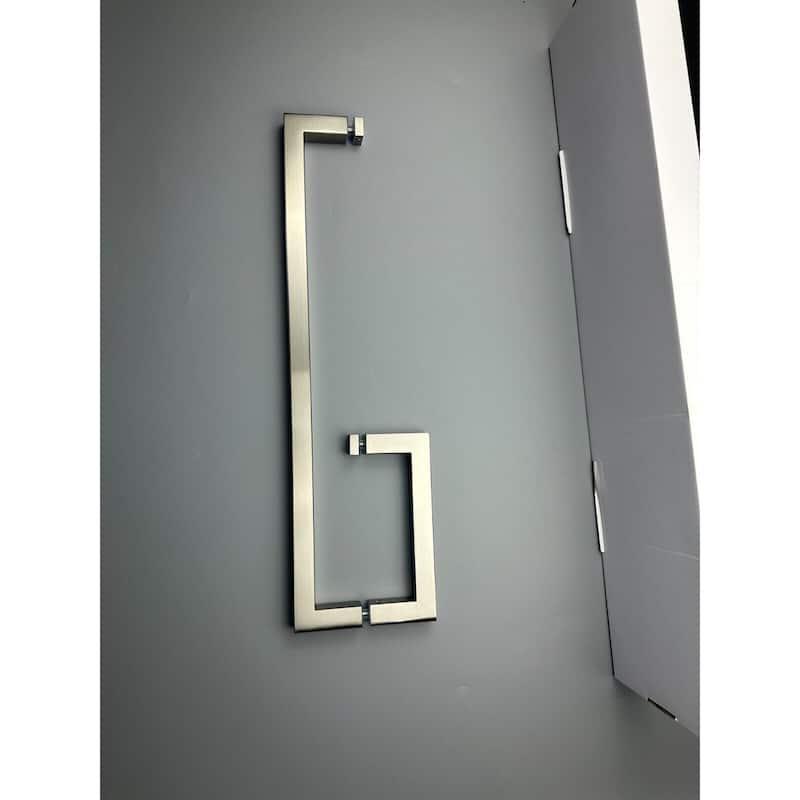 CEL Square Tubing 6" Pull Handle with 18" Towel Bar Comb Sets for Shower Door - 6" x 18"
