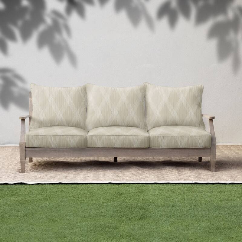 Sorra Home Outdura Vivaldi Indoor/Outdoor Corded Pillow and Cushion Sofa Set