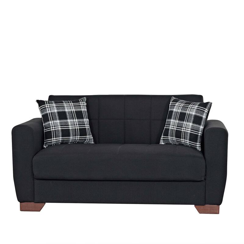 Collection Upholstered Convertible Loveseat With Storage