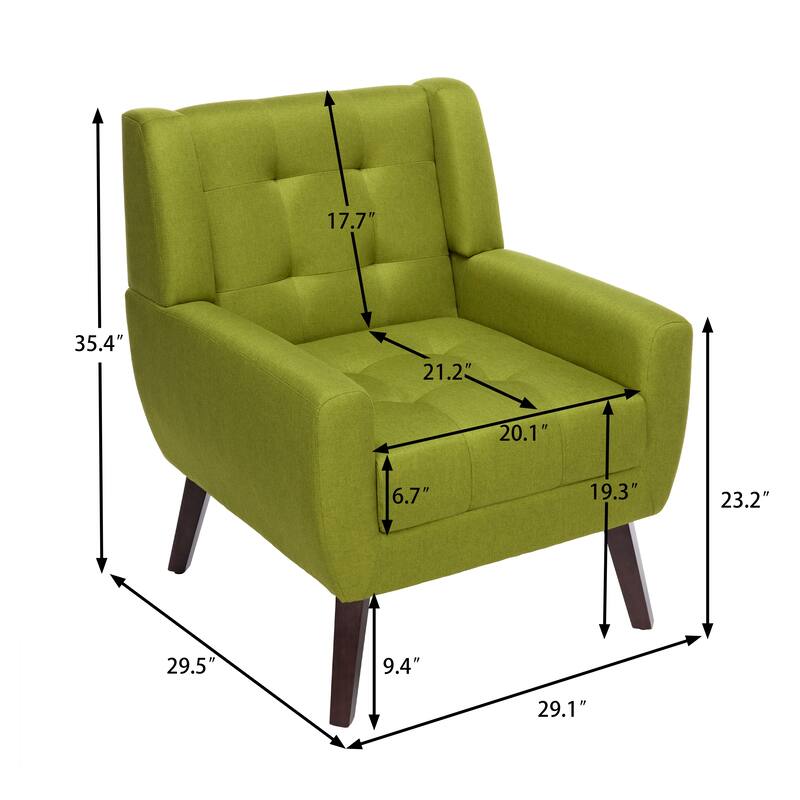 Set of 2 Tufted Upholstered Accent Armchair