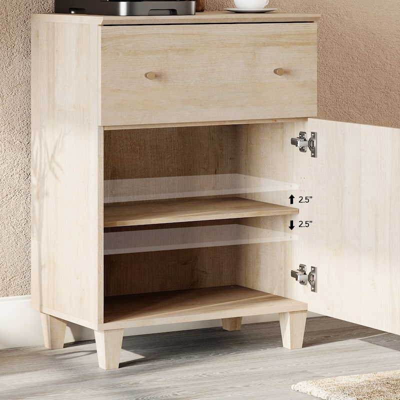 WAMPAT Modern TV Cabinet Stand with Drawers and Door