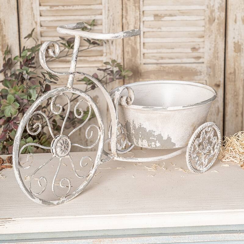 Rustic Bicycle Indoor & Outdoor Planter Basket for Patio and Balcony
