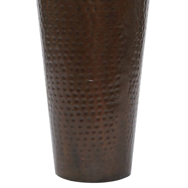 Bronze Hammered Solid Iron Jug Floor Vase