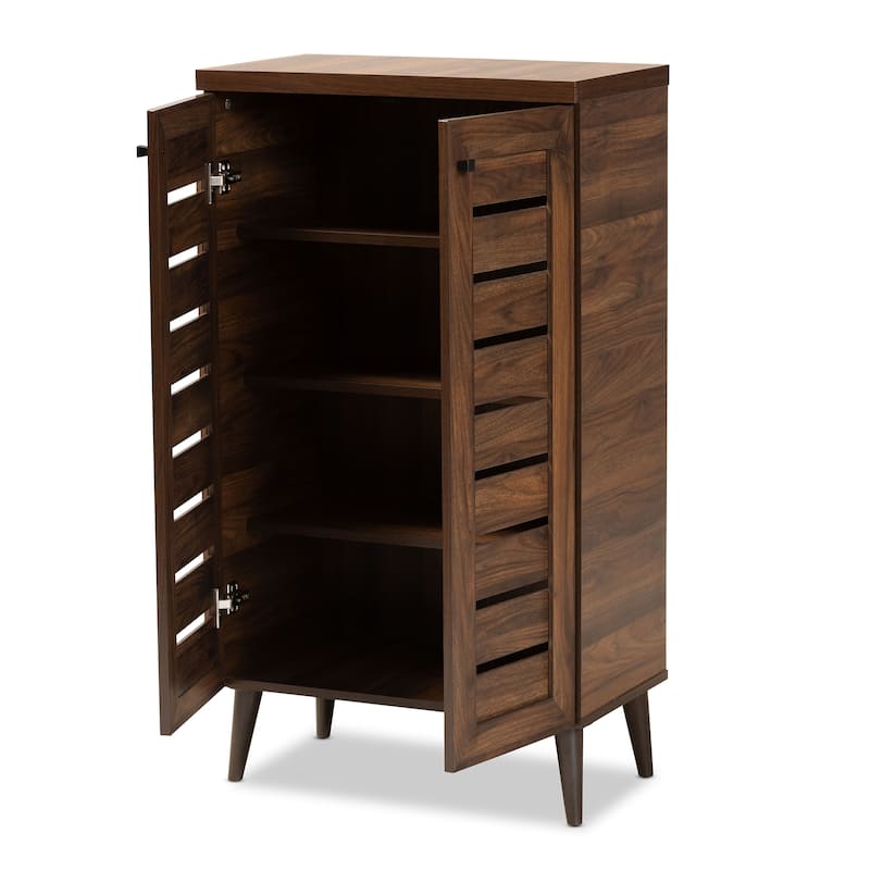 Salma Modern and Contemporary 2-Door Shoe Storage Wood Cabinet