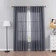 preview thumbnail 31 of 36, Linen Textured Light Filtering Back Tap/ Rod Pocket Curtain Panels (Set of 2) 52"Wx84"L - Stone Blue