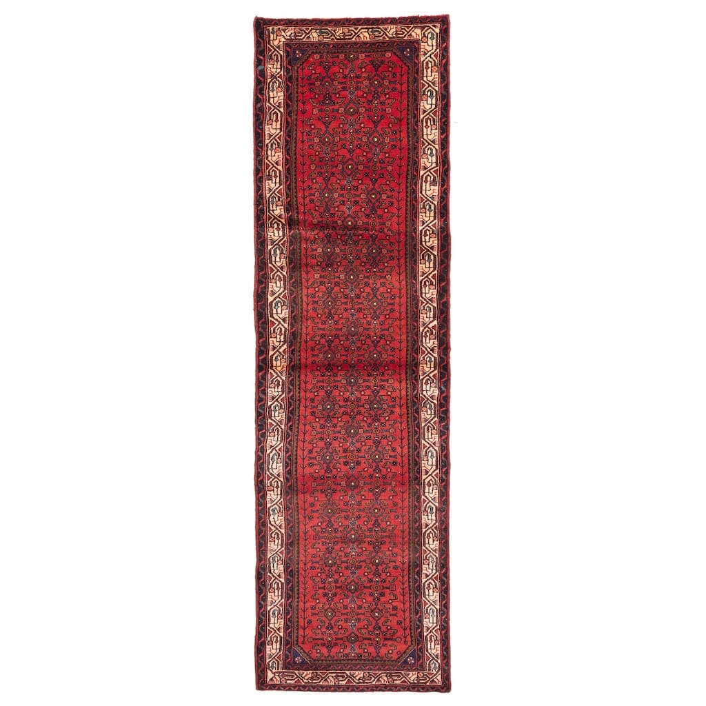 ECARPETGALLERY Hand-knotted Andelz Red Wool Rug - 2'6 x 9'3