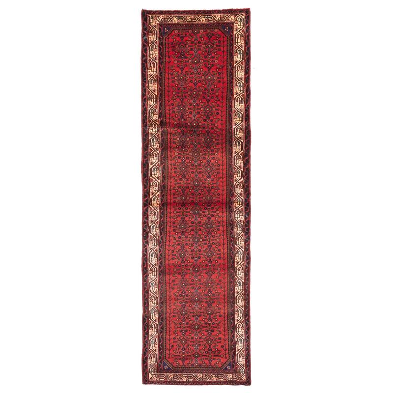 ECARPETGALLERY Hand-knotted Andelz Red Wool Rug - 2'6 x 9'3